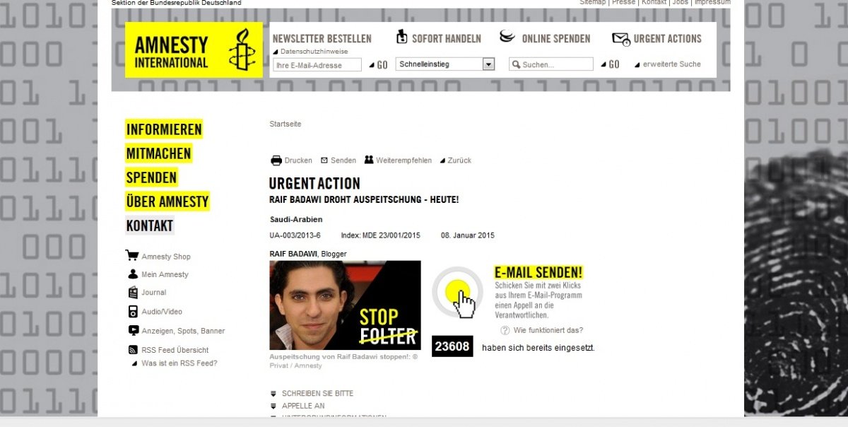 Ensaf Haidar, Dreifachmutter und Frau des verurteilten Bloggers Raif Badawi: Vom Versuch eines normalen Alltags in einer unnormalen Situation 2 raifbadawiamnesty