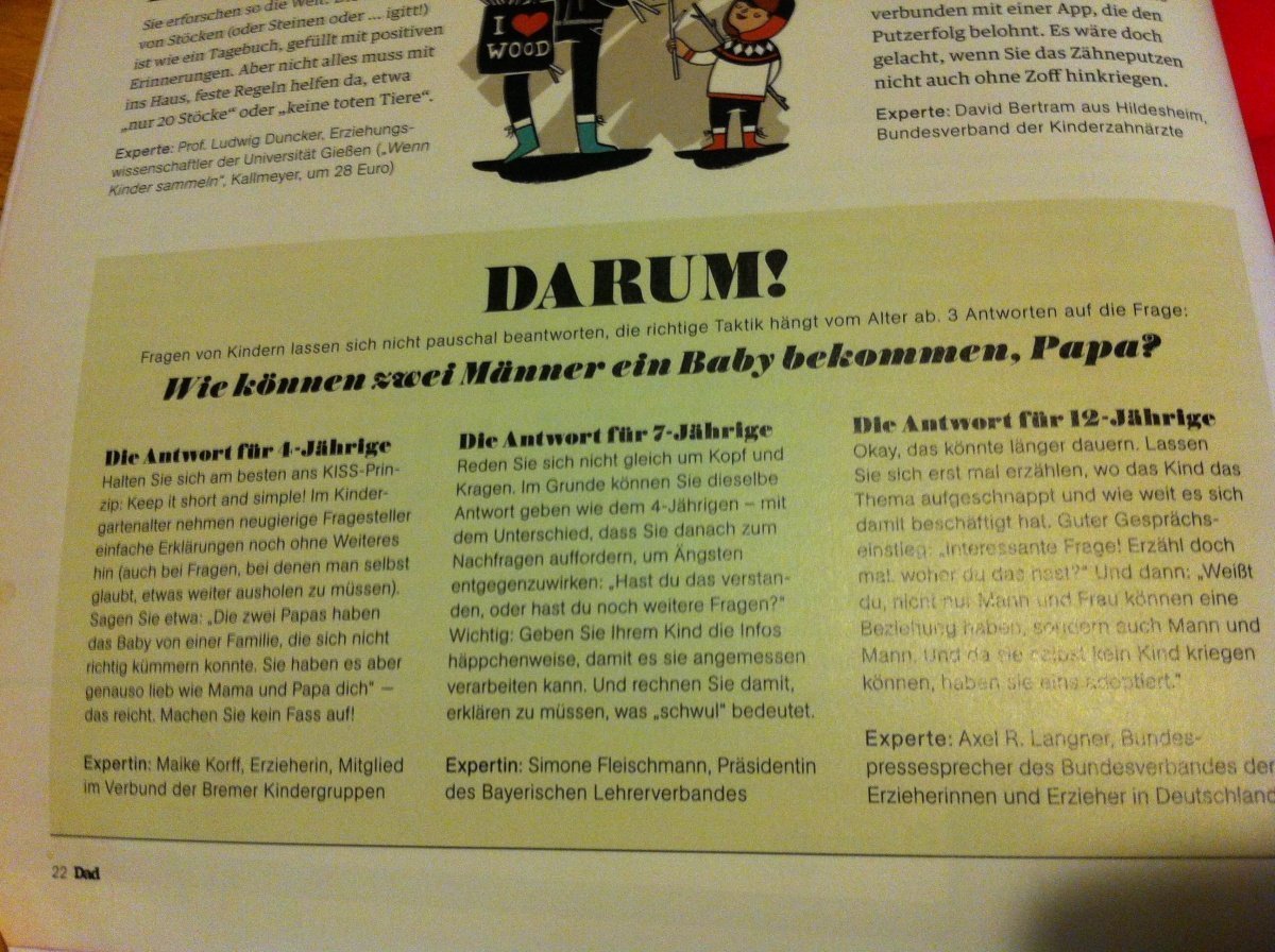 Wie können zwei Männer ein Baby bekommen, Papa? 2 dad