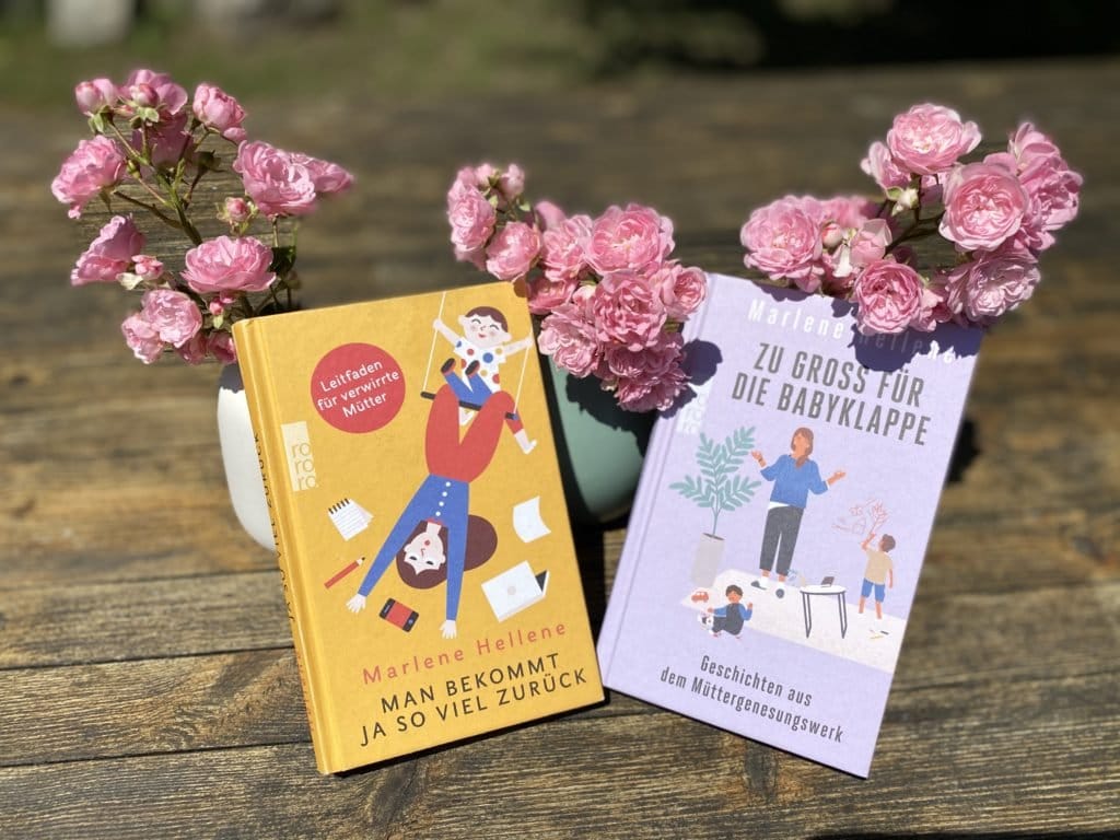 Marlene Hellene: "Mutterschaft ist eben nicht nur Erdbeereis mit Sahne, sondern manchmal einfach ziemlich ranzige Milch" 2 Bücher Marlene