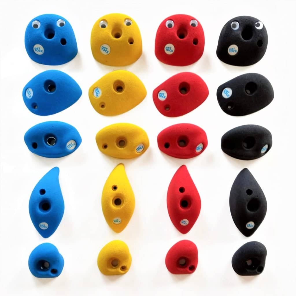 Klettern: Warum dieser Sport für Kids ideal ist - gewinnt Klettergriffe für zu Hause! 3 ArtRock Kinderklettergriffe StarterSet3