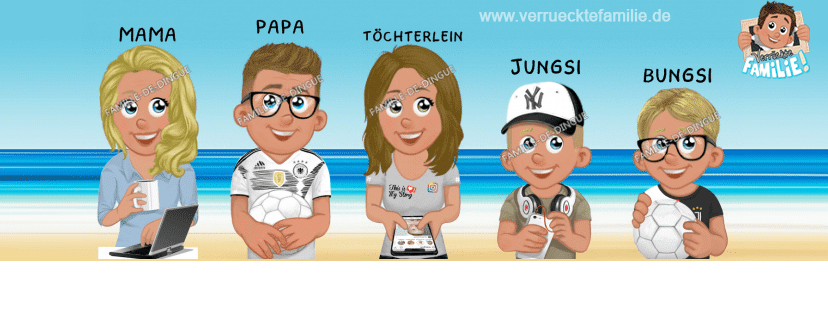 Verrückte Familie: Individualisierte Comic-Porträts der Liebsten 5 VerrueckteFamilieNeu