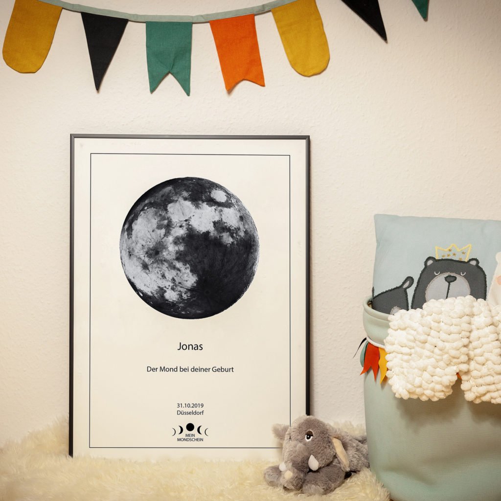 Personalisierte Poster: Wie stand der Mond für Euch? 3 1 White Moon Poster