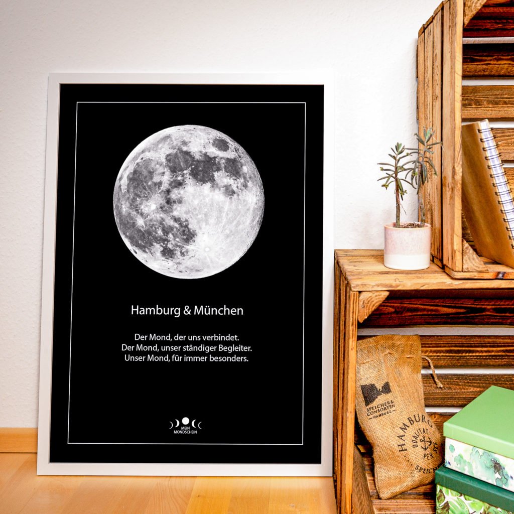 Personalisierte Poster: Wie stand der Mond für Euch? 4 6 Black Moon Poster