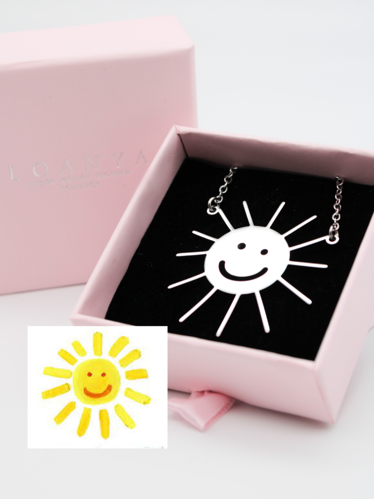 So kreativ: Verwandelt die Zeichnungen eurer Kinder in Schmuckstücke 2 Schmuck Kinderzeichnung Hochformat 6