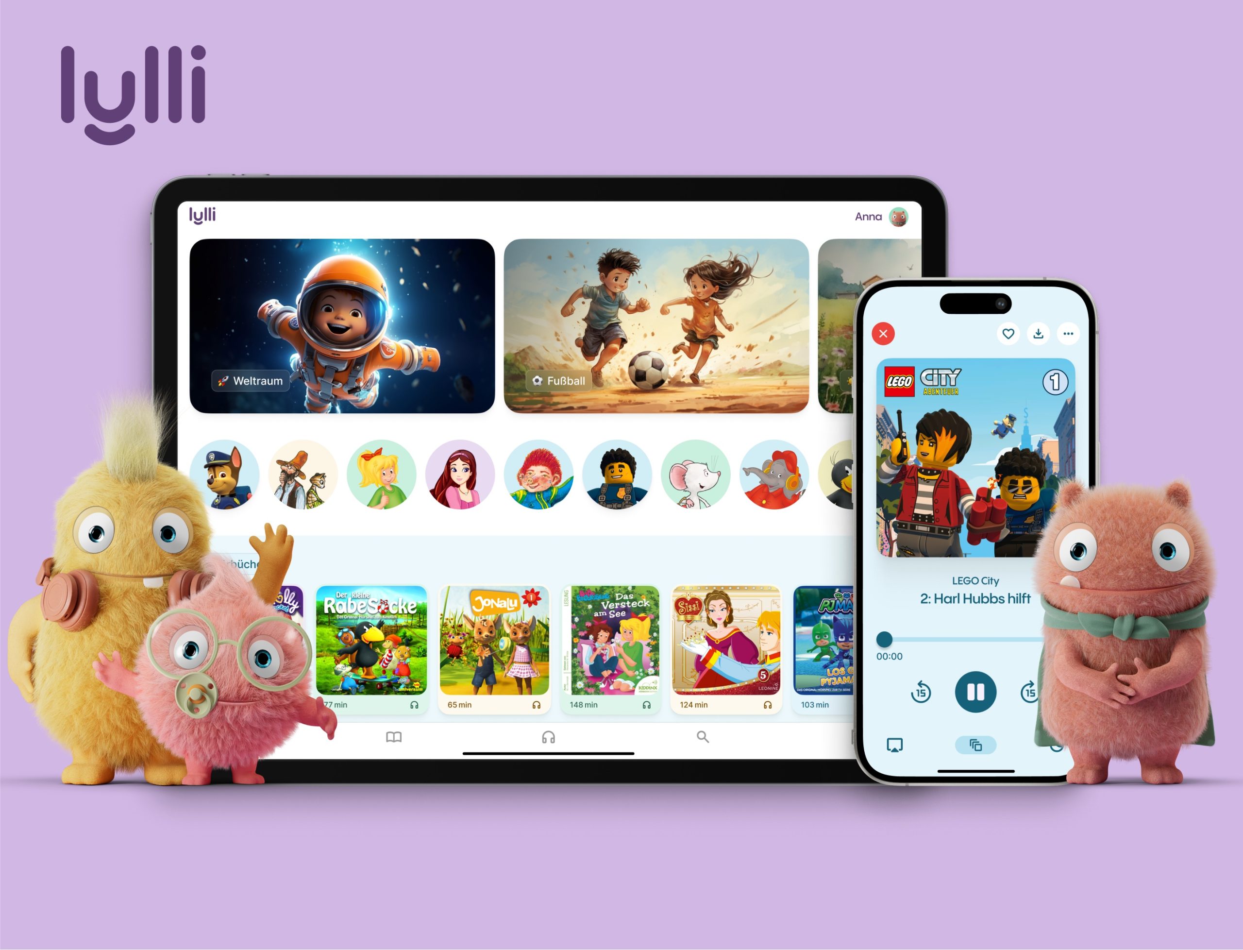 Gönn dir eine Eltern-Auszeit mit Lylli! Hier lesen und hören Kinder selbständig 3 Lylli